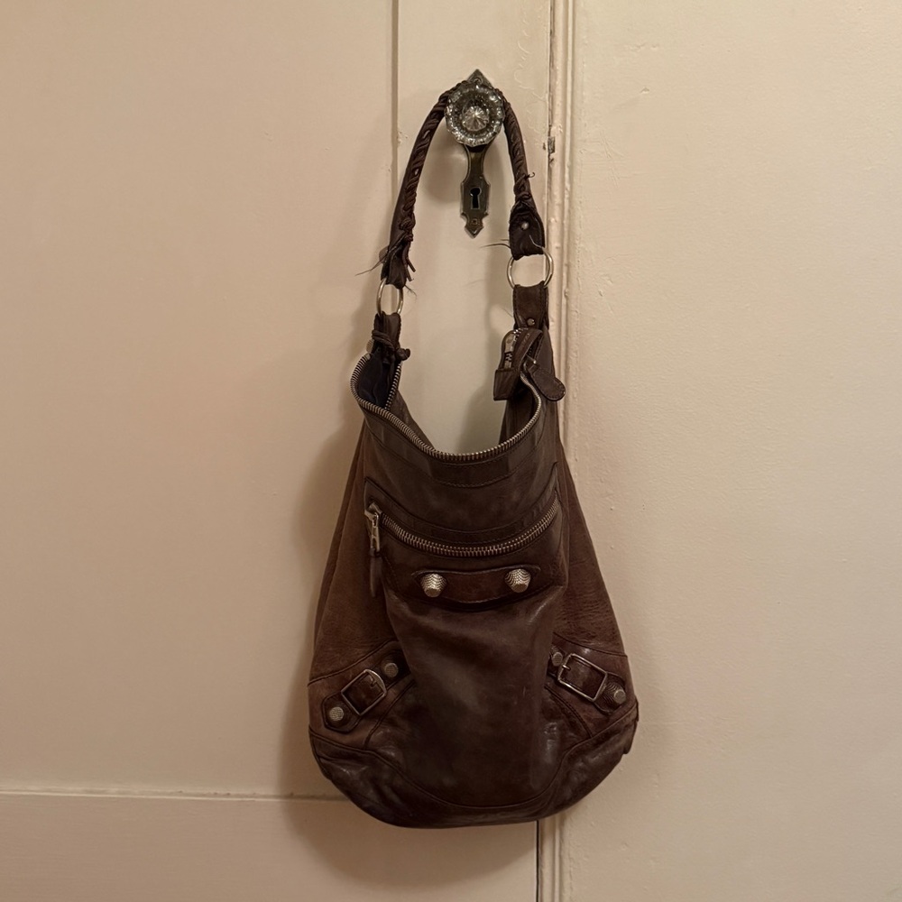 Balenciaga Brown Leather City Day Bag